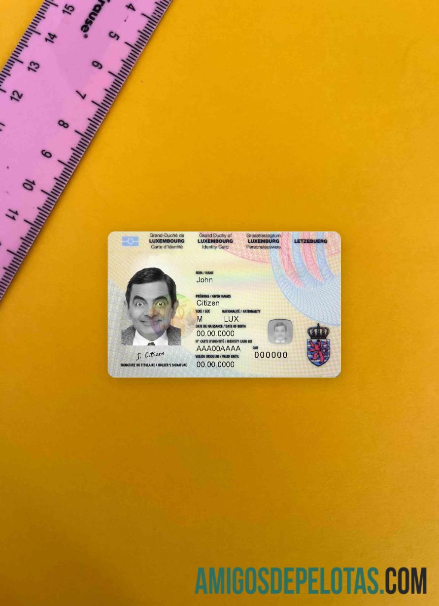 Luxembourg ID olhar de foto frente amostra